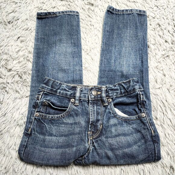 Gap Kids Girls‎ Jeans Size 6 Regular Slim Straight Leg Cotton Blue Denim Faded - Picture 3 of 12